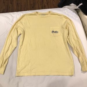 Vineyard Vines Yellow Long Sleeve Boat Tee